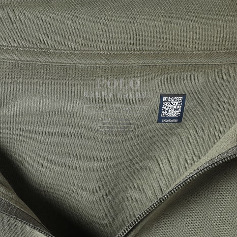 Polo Ralph Lauren - Sweat Col Zippé Original Player Vert Kaki