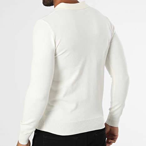 KZR - Pull Col Boutonné En Maille 099 Beige Clair
