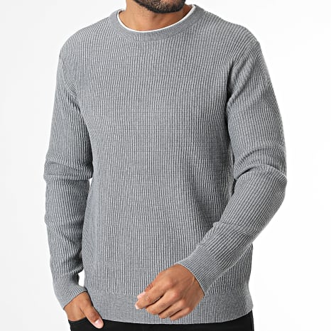 KZR - Pull Texturé 118 Gris