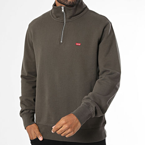 Levi's - Sweat Col Montant Zippé 001B9 Marron