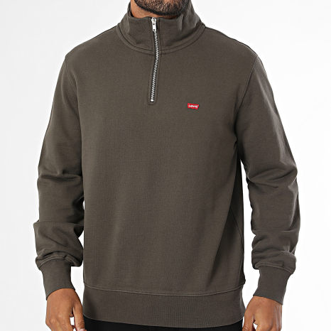 Levi's - Sweat Col Montant Zippé 001B9 Marron