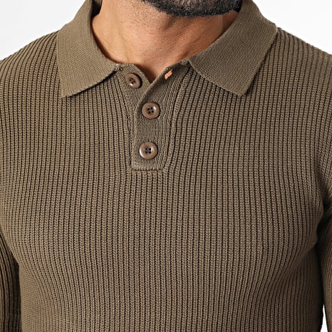 Classic Series - Pull Col Boutonné 927 Marron