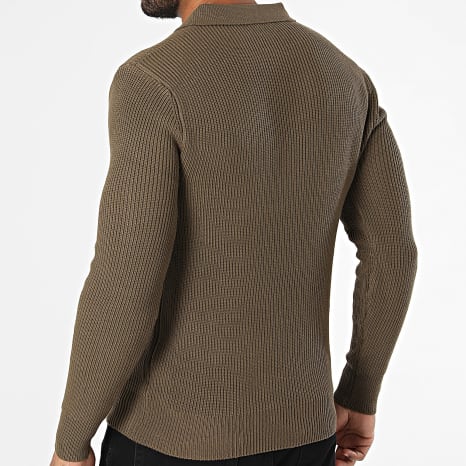 Classic Series - Pull Col Boutonné 927 Marron