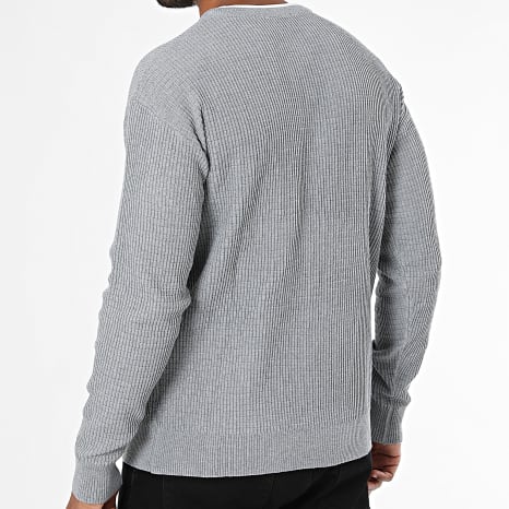 Classic Series - Pull Col Boutonné 022 Gris Clair