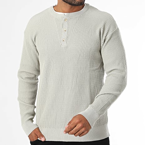 Classic Series - Pull Col Boutonné 022 Beige Clair