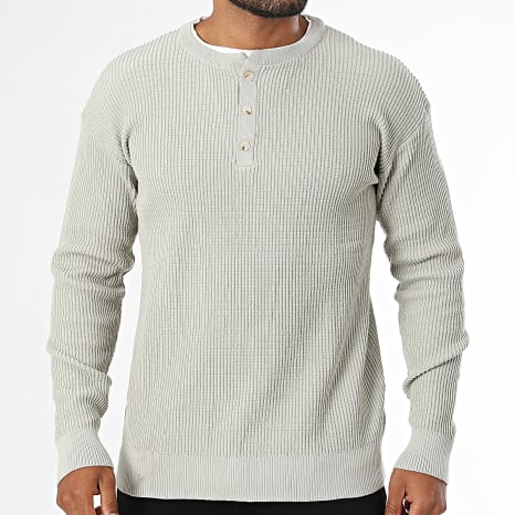 Classic Series - Pull Col Boutonné 022 Beige Clair
