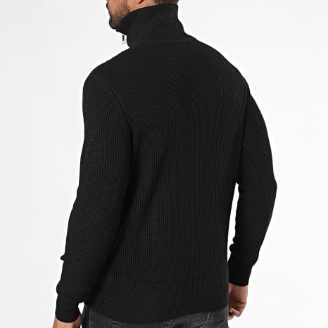 Classic Series - Pull Col Montant Zippé 939 Noir