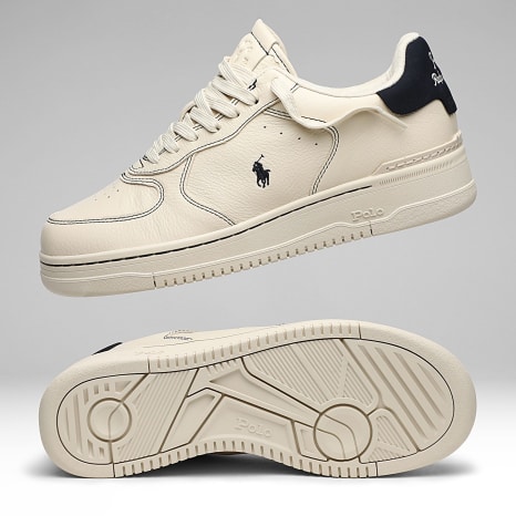 Polo Ralph Lauren - Baskets Masters Court Ecru Navy