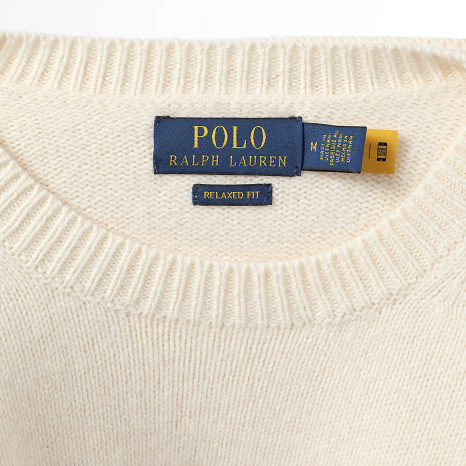 Polo Ralph Lauren - Pull Relaxed Fit Logo NY Beige Clair