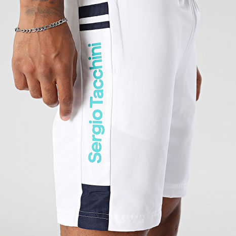 Sergio Tacchini - Short Jogging Agnone 41557 Blanc Bleu