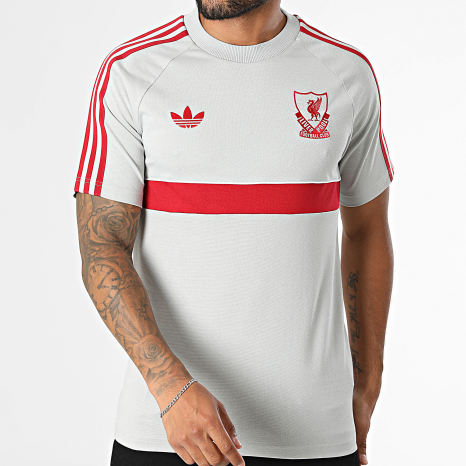 Adidas Originals - Tee Shirt 3 Stripes Liverpool FC KG2903 Gris Rouge