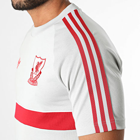 Adidas Originals - Tee Shirt 3 Stripes Liverpool FC KG2903 Gris Rouge