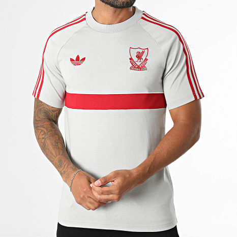 Adidas Originals - Tee Shirt 3 Stripes Liverpool FC KG2903 Gris Rouge