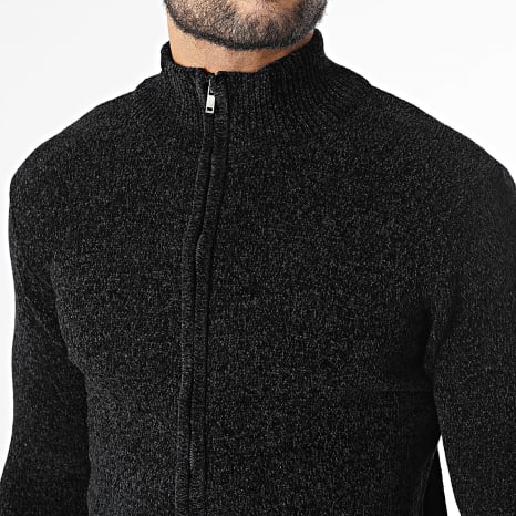 KZR - Gilet Zippé Texturé 067 Noir