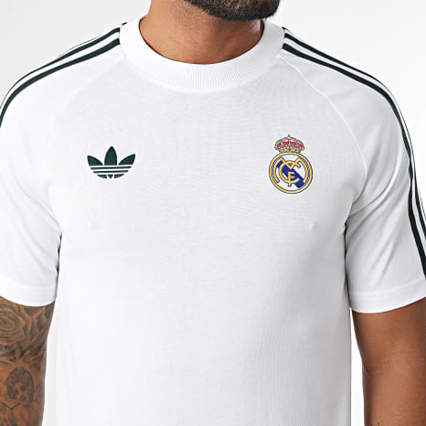 Adidas Originals - Tee Shirt 3 Stripes Real Madrid KY9477 Blanc