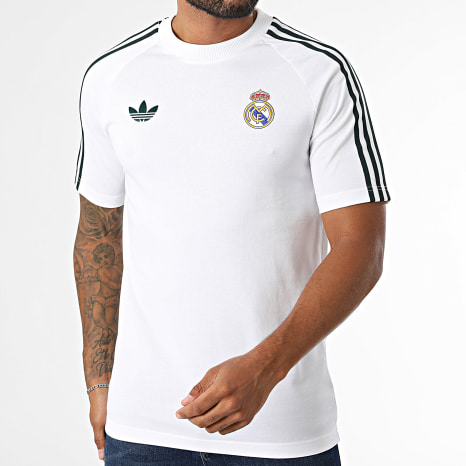 Adidas Originals - Tee Shirt 3 Stripes Real Madrid KY9477 Blanc