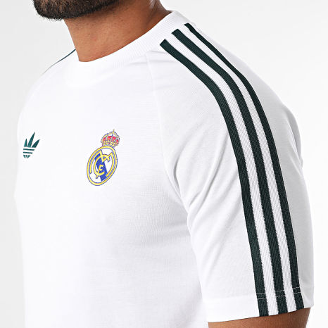 Adidas Originals - Tee Shirt 3 Stripes Real Madrid KY9477 Blanc