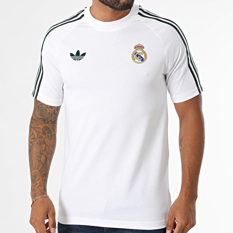 Adidas Originals - Tee Shirt 3 Stripes Real Madrid KY9477 Blanc