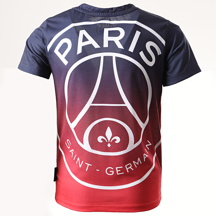 Foot - Tee Shirt De Sport Enfant PSG Big Logo Dos P13100C Bleu Marine ...